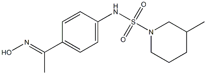 N-{4-[1-(hydroxyimino)ethyl]phenyl}-3-methylpiperidine-1-sulfonamide 结构式