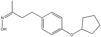 N-{4-[4-(cyclopentyloxy)phenyl]butan-2-ylidene}hydroxylamine 结构式