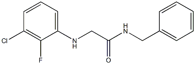 N-benzyl-2-[(3-chloro-2-fluorophenyl)amino]acetamide 结构式