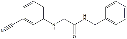 N-benzyl-2-[(3-cyanophenyl)amino]acetamide 结构式
