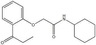 N-cyclohexyl-2-(2-propanoylphenoxy)acetamide 结构式