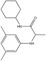 N-cyclohexyl-2-[(3,5-dimethylphenyl)amino]propanamide 结构式