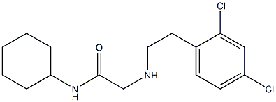 N-cyclohexyl-2-{[2-(2,4-dichlorophenyl)ethyl]amino}acetamide 结构式