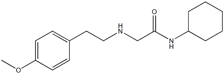 N-cyclohexyl-2-{[2-(4-methoxyphenyl)ethyl]amino}acetamide 结构式