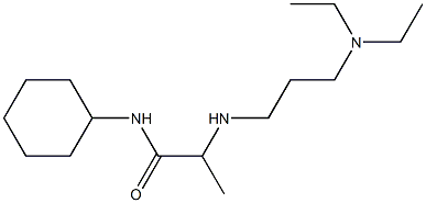 N-cyclohexyl-2-{[3-(diethylamino)propyl]amino}propanamide 结构式