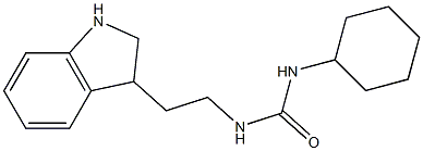 N-cyclohexyl-N'-[2-(2,3-dihydro-1H-indol-3-yl)ethyl]urea 结构式