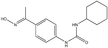 N-cyclohexyl-N'-{4-[(1E)-N-hydroxyethanimidoyl]phenyl}urea 结构式