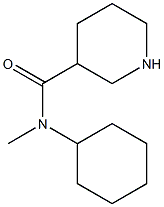 N-cyclohexyl-N-methylpiperidine-3-carboxamide 结构式