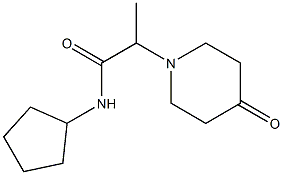 N-cyclopentyl-2-(4-oxopiperidin-1-yl)propanamide 结构式