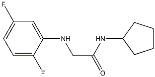 N-cyclopentyl-2-[(2,5-difluorophenyl)amino]acetamide 结构式