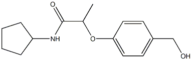 N-cyclopentyl-2-[4-(hydroxymethyl)phenoxy]propanamide 结构式