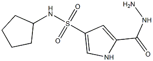 N-cyclopentyl-5-(hydrazinocarbonyl)-1H-pyrrole-3-sulfonamide 结构式