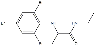 N-ethyl-2-[(2,4,6-tribromophenyl)amino]propanamide 结构式