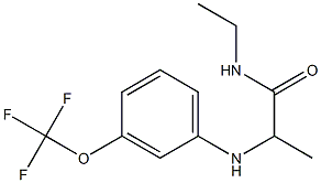 N-ethyl-2-{[3-(trifluoromethoxy)phenyl]amino}propanamide 结构式