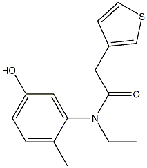 N-ethyl-N-(5-hydroxy-2-methylphenyl)-2-(thiophen-3-yl)acetamide 结构式