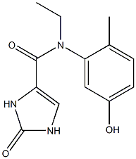 N-ethyl-N-(5-hydroxy-2-methylphenyl)-2-oxo-2,3-dihydro-1H-imidazole-4-carboxamide 结构式