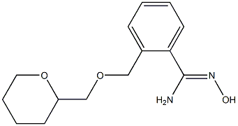 N'-hydroxy-2-[(tetrahydro-2H-pyran-2-ylmethoxy)methyl]benzenecarboximidamide 结构式