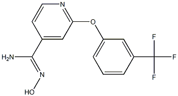 N'-hydroxy-2-[3-(trifluoromethyl)phenoxy]pyridine-4-carboximidamide 结构式