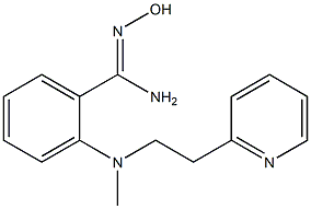 N'-hydroxy-2-{methyl[2-(pyridin-2-yl)ethyl]amino}benzene-1-carboximidamide 结构式