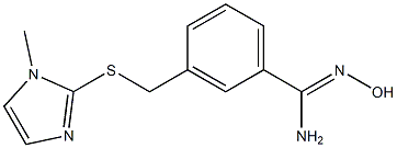 N'-hydroxy-3-{[(1-methyl-1H-imidazol-2-yl)sulfanyl]methyl}benzene-1-carboximidamide 结构式