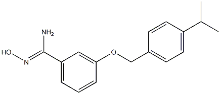 N'-hydroxy-3-{[4-(propan-2-yl)phenyl]methoxy}benzene-1-carboximidamide 结构式