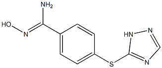 N'-hydroxy-4-(1H-1,2,4-triazol-5-ylsulfanyl)benzene-1-carboximidamide 结构式