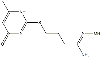 N'-hydroxy-4-[(6-methyl-4-oxo-1,4-dihydropyrimidin-2-yl)sulfanyl]butanimidamide 结构式