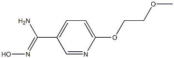 N'-hydroxy-6-(2-methoxyethoxy)pyridine-3-carboximidamide 结构式