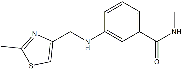 N-methyl-3-{[(2-methyl-1,3-thiazol-4-yl)methyl]amino}benzamide 结构式