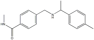 N-methyl-4-({[1-(4-methylphenyl)ethyl]amino}methyl)benzamide 结构式