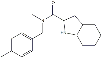 N-methyl-N-[(4-methylphenyl)methyl]-octahydro-1H-indole-2-carboxamide 结构式