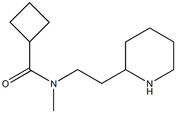 N-methyl-N-[2-(piperidin-2-yl)ethyl]cyclobutanecarboxamide 结构式