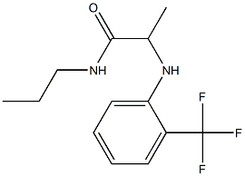 N-propyl-2-{[2-(trifluoromethyl)phenyl]amino}propanamide 结构式