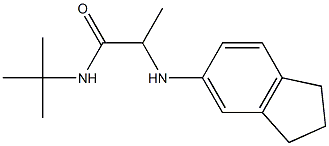 N-tert-butyl-2-(2,3-dihydro-1H-inden-5-ylamino)propanamide 结构式