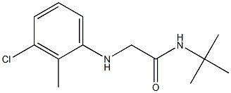 N-tert-butyl-2-[(3-chloro-2-methylphenyl)amino]acetamide 结构式