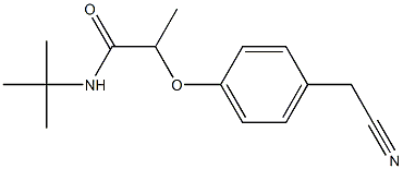 N-tert-butyl-2-[4-(cyanomethyl)phenoxy]propanamide 结构式