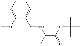 N-tert-butyl-2-{[(2-methoxyphenyl)methyl]amino}propanamide 结构式