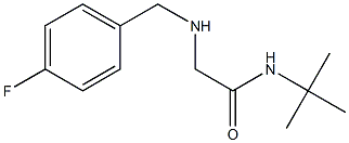 N-tert-butyl-2-{[(4-fluorophenyl)methyl]amino}acetamide 结构式