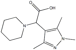 piperidin-1-yl(1,3,5-trimethyl-1H-pyrazol-4-yl)acetic acid 结构式