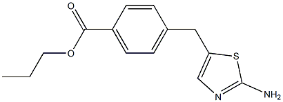 propyl 4-[(2-amino-1,3-thiazol-5-yl)methyl]benzoate 结构式