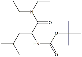 tert-butyl 1-[(diethylamino)carbonyl]-3-methylbutylcarbamate 结构式