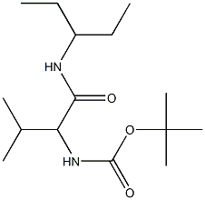 tert-butyl 1-{[(1-ethylpropyl)amino]carbonyl}-2-methylpropylcarbamate 结构式