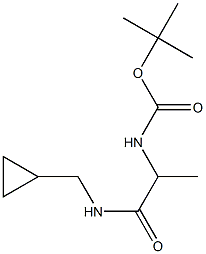 tert-butyl 2-[(cyclopropylmethyl)amino]-1-methyl-2-oxoethylcarbamate 结构式
