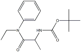 tert-butyl 2-[ethyl(phenyl)amino]-1-methyl-2-oxoethylcarbamate 结构式