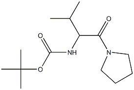 tert-butyl 2-methyl-1-(pyrrolidin-1-ylcarbonyl)propylcarbamate 结构式
