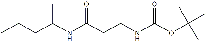 tert-butyl 3-[(1-methylbutyl)amino]-3-oxopropylcarbamate 结构式