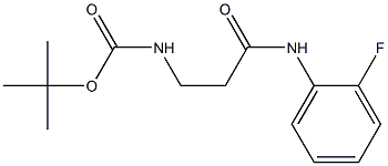 tert-butyl 3-[(2-fluorophenyl)amino]-3-oxopropylcarbamate 结构式