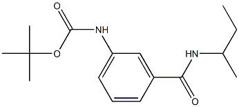 tert-butyl 3-[(sec-butylamino)carbonyl]phenylcarbamate 结构式