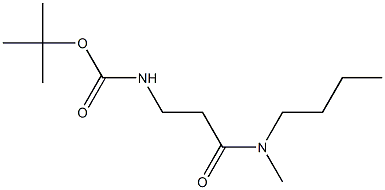 tert-butyl 3-[butyl(methyl)amino]-3-oxopropylcarbamate 结构式