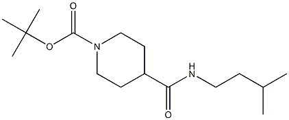 tert-butyl 4-[(isopentylamino)carbonyl]piperidine-1-carboxylate 结构式